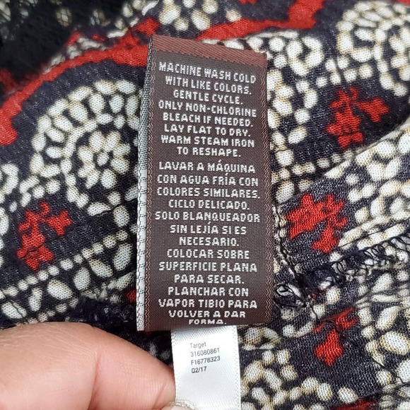 Knox Rose Art deco off shoulder Blouse Size XL - Picture 7 of 7